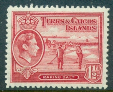 Turks-Caicos-Is-1938-45-KGVI-Pictorial-1-5d-MLH