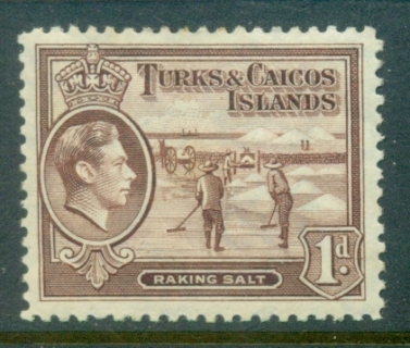 Turks-Caicos-Is-1938-45-KGVI-Pictorial-1d-MLH