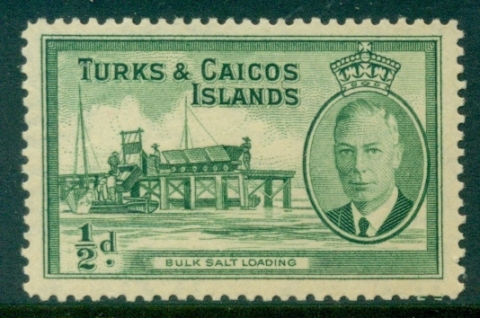 Turks-Caicos-Is-1950-KGVI-Pictorial-0-5d-MLH