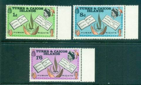 Turks-Caicos-Is-1968-Human-Rights-MUH-Lot55119