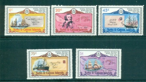 Turks-Caicos-Is-1979-Rowland-Hill-Postal-reform-to-1-MUH-Lot55113