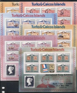 Turks-Caicos-Is-1979-Sir-Rowland-Hill-Death-Centenary-6xsheetlet-MUH