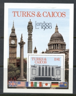 Turks-Caicos-Is-1980-London80-Stamp-Ex-MS-MUH