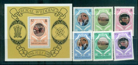 Turks-Caicos-Is-1981-Royal-Wedding-Charles-Diana-MS-reprint-MUH-lot81872