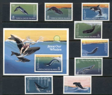 Turks-Caicos-Is-1983-Save-our-Whales-MS-MUH