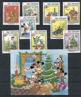 Turks-Caicos-Is-1983-Walt-Disney-Xmas-MS-MUH