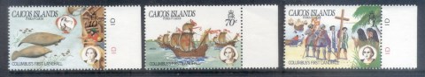 Turks-Caicos-Is-1984-Columbus-First-Landing-MUH