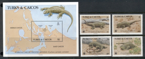 Turks-Caicos-Is-1986-WWF-Ground-Iguana-MS-MUH