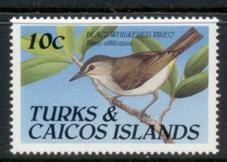 Turks-Caicos-Is-1990-Birds-10c-MUH