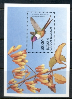 Turks-Caicos-Is-1990-Birds-MS-MUH