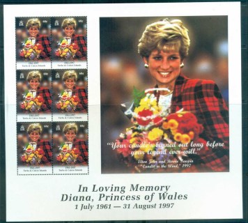 Turks-Caicos-Is-1998-Princess-Diana-In-Memoriam-MS-MUH-lot82046