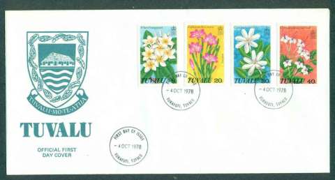 Tuvalu-1978-Flowers-Frangipani-FDC-lot50393