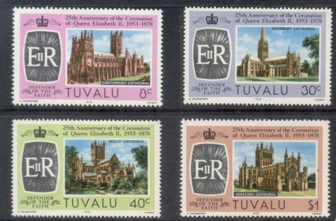 Tuvalu-1978-QEII-Coronation-25th-Anniversary-MUH-3