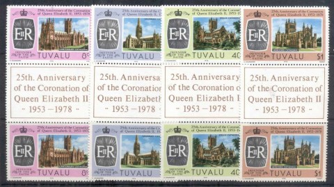 Tuvalu-1978-QEII-Coronation-25th-Anniversary-Pr-MUH