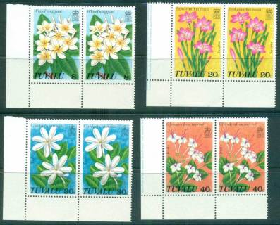 Tuvalu-1978-Wild-Flowers-pairs-MUH-lot56242