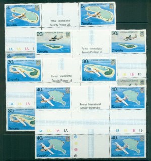 Tuvalu-1979-Inaugural-Air-Service-Cross-Gutter-Blocks-MUH-lot81458