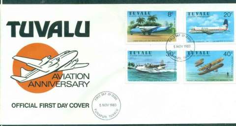 Tuvalu-1980-Aviation-Anniversary-FDC-lot50388