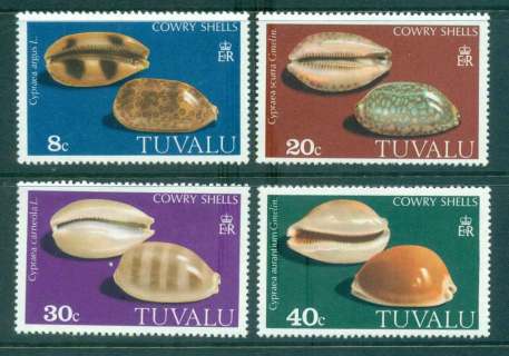 Tuvalu-1980-Cowry-Shells-MLH-lot43515