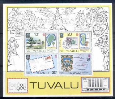 Tuvalu-1980-London-80-Stamp-Ex-MS-MUH