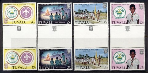 Tuvalu-1982-Boy-Scouts-gutter-prs-MUH