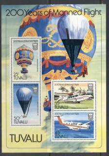 Tuvalu-1983-Manned-Flight-Bicentenary-MS-MUH