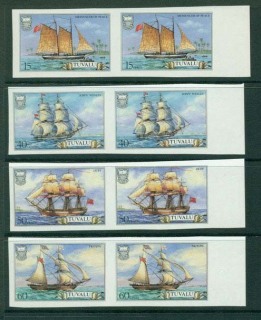 Tuvalu-1985-Sailing-Ships-IMPERF-pair-MUH-Lot21337