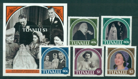 Tuvalu-1987-QEII-40th-Wedding-Anniv-MS-MUH-Lot30118