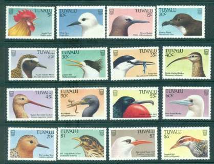 Tuvalu-1988-Birds-16-MUH-lot43530