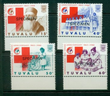 Tuvalu-1988-Red-Cross-SPECIMEN-MUH-Lot20395