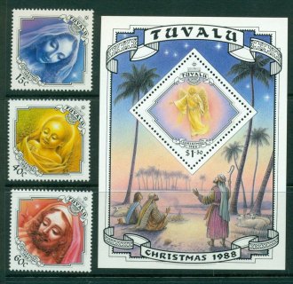 Tuvalu-1988-Xmas-MS-MUH-Lot20404