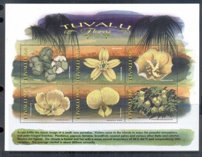 Tuvalu-1999-Flowers-sheetlet-MUH-2