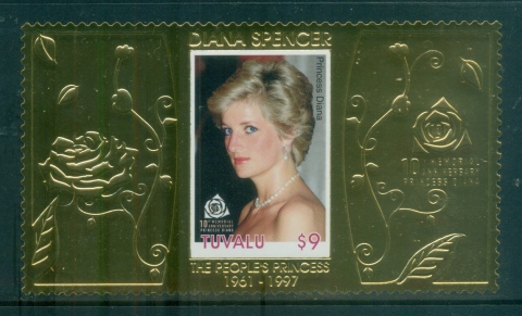 Tuvalu-2007-Princess-Diana-in-Memoriam-Gold-Foil-MS-MUH-lot84724