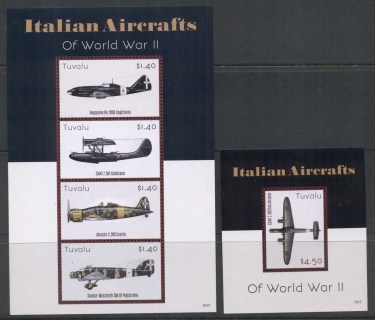 Tuvalu-2013-Italian-Aircraft-of-WWII-2xMS-MUH