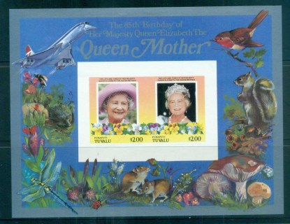 Tuvalu-Funafuti-1986-Queen-Mother-85th-Birthday-2-IMPERF-MS-MUH