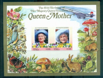 Tuvalu-Funafuti-1986-Queen-Mother-85th-Birthday-3-IMPERF-MS-MUH