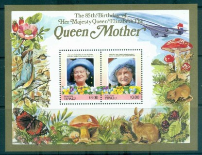 Tuvalu-Funafuti-1986-Queen-Mother-85th-Birthday-3-MS-MUH