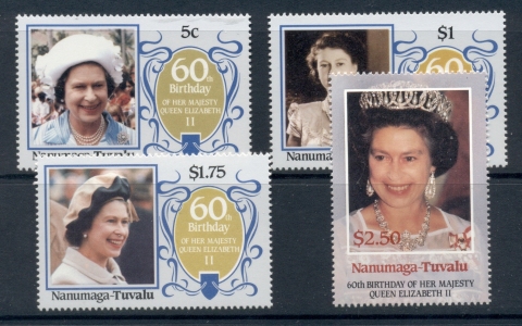 Tuvalu-Nanumaga-1986-QEII-60th-Birthday-MUH