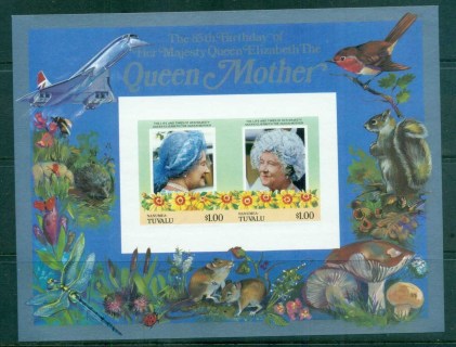 Tuvalu-Nanumea-1986-Queen-Mother-85th-Birthday-1-IMPERF-MS-MUH