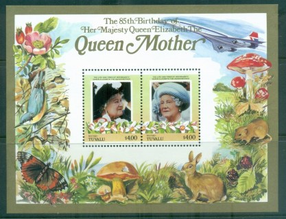 Tuvalu-Niutao-1986-Queen-Mother-85th-Birthday-4-MS-MUH