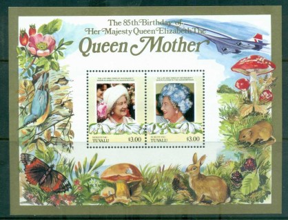 Tuvalu-Nukefetau-1986-Queen-Mother-85th-Birthday-3-MS-MUH