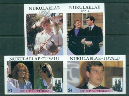 Tuvalu-Nukuaelae-1986-Royal-Wedding-Andrew-Sarah-IMPERF-MUH