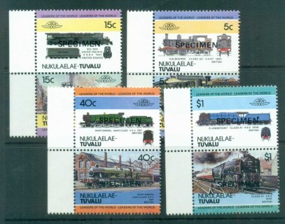 Tuvalu-Nukulaelae-1984-LOW-Trains-pairs-SPECIMEN-MUH-lot80013