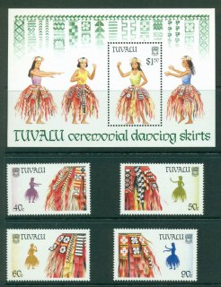 Tuvalu-1989-Palm-Leaf-Skirts-MS-MUH-Lot20406