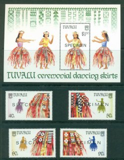Tuvalu-1989-Palm-Leaf-Skirts-MS-SPECIMEN-MUH-Lot20405
