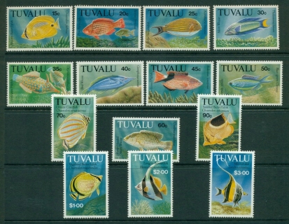 Tuvalu-1992-Fish-Defins-14-MUH-Lot20385