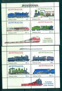 Australia-1984-Thirlmere-Railway-Trains-2x-MS-MUH-lot51858