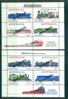 Australia-1984-Thirlmere-Railway-Trains-SPECIMEN-2x-MS-MUH-lot51859