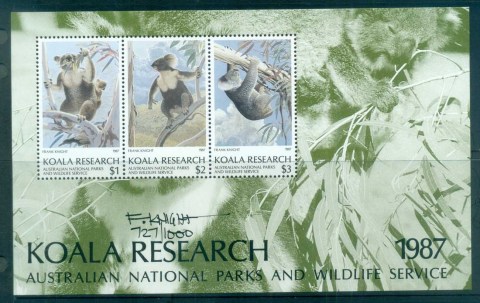 Australia-1987-Koala-Research-Artist-Signed-MS-MUH-lot77113