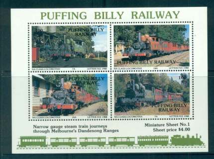 Australia-1988-Puffing-Billy-Railway-Trains-1-Opt-Aus.jpg.-Team-Melbourne-Oct-1988-MS-MUH-lot51846