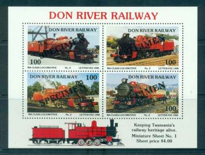 Australia-1989-Don-River-Railway-Trains-1-SPECIMEN-MS-MUH-lot51829